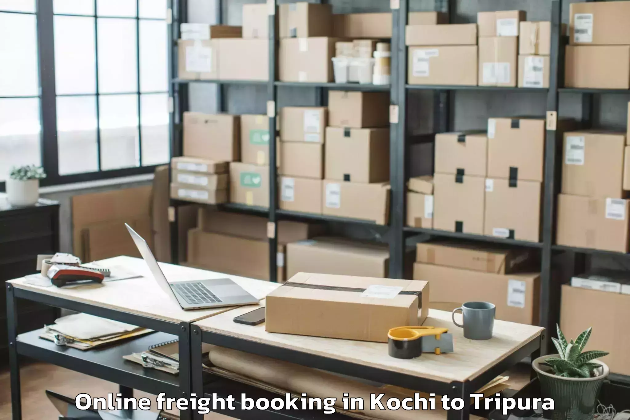 Affordable Kochi to Khowai Online Freight Booking